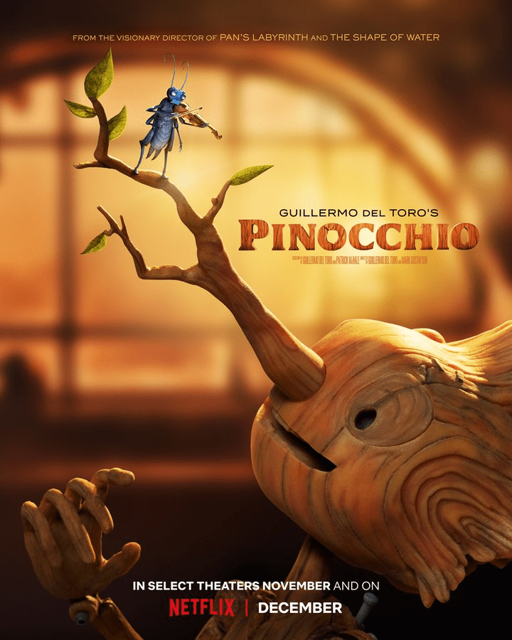 pinocho de guillermo del toro poster