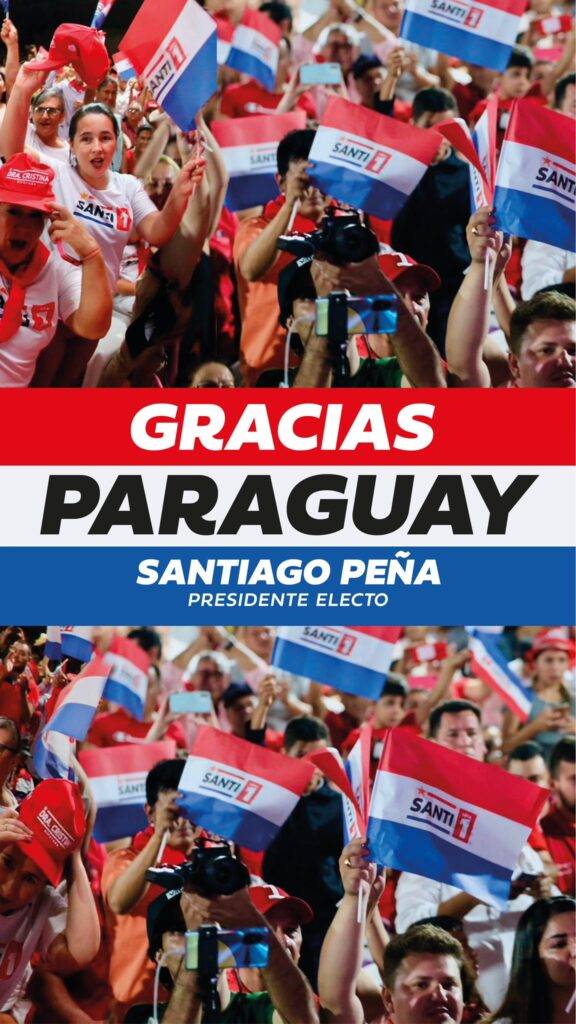 Triunfo de Santiago Pena en las elecciones presidenciales de Paraguay