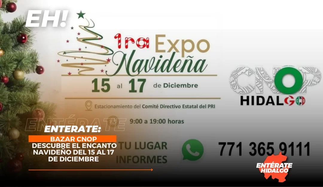 Descubre el Encanto Navideño en el Bazar de la CNOP: Un Vistazo a las Iniciativas que Transformarán Hidalgo en el 2024